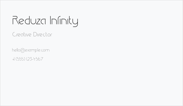 Reduza Infinity Business Card