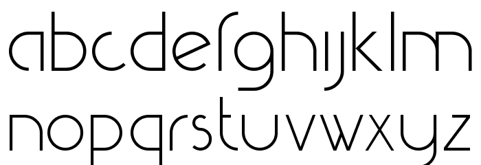 Reduza Infinity Font LOWERCASE