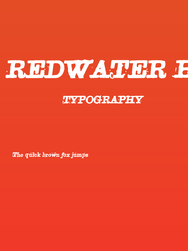 Redwater Banker PERSONAL USE Italic Poster