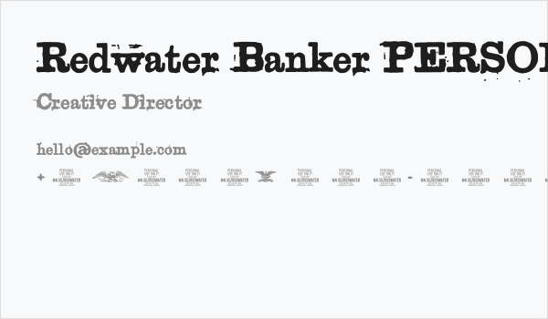Redwater Banker PERSONAL USE Regular Business Card