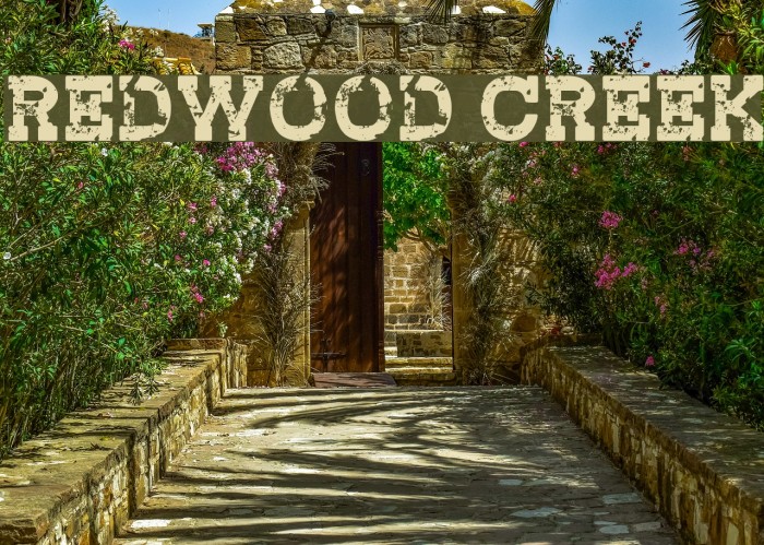 Redwood Creek Font examples
