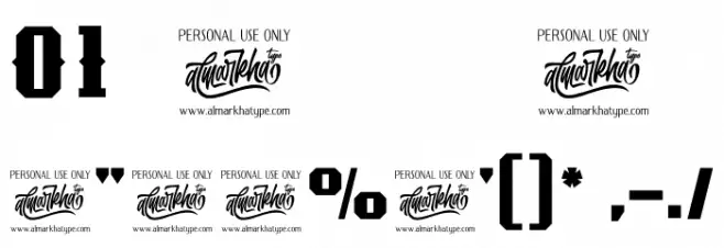 Redzein Vintage Font OTHER CHARS