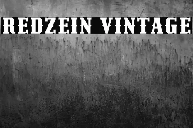 Redzein Vintage Font examples