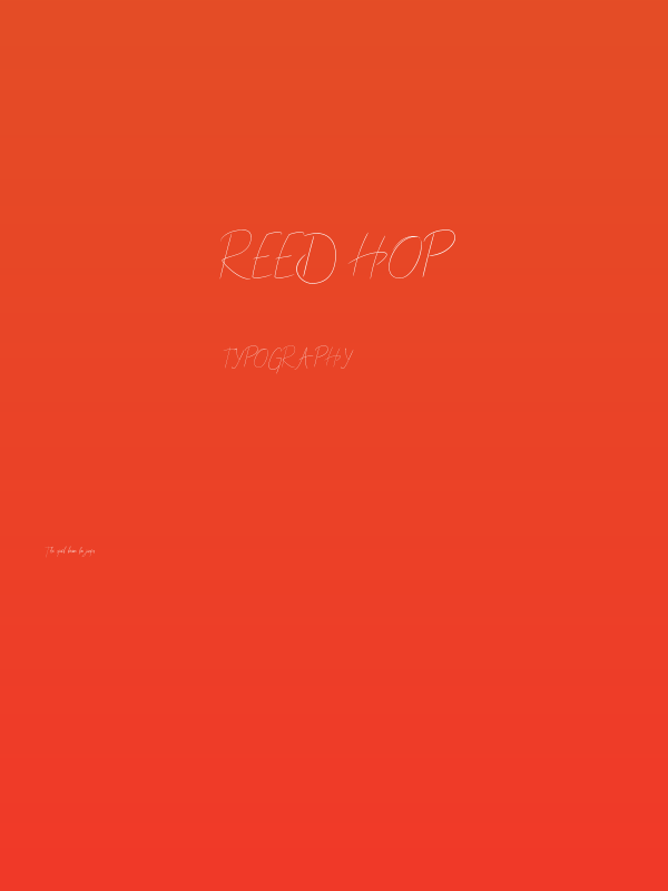 Reed Hop Poster