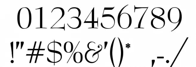 Reed Regular Font OTHER CHARS