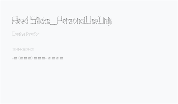 Reed Sticks_PersonalUseOnly Business Card