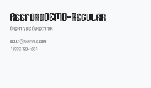 ReefordDEMO-Regular Business Card