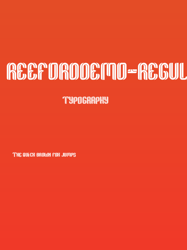 ReefordDEMO-Regular Poster