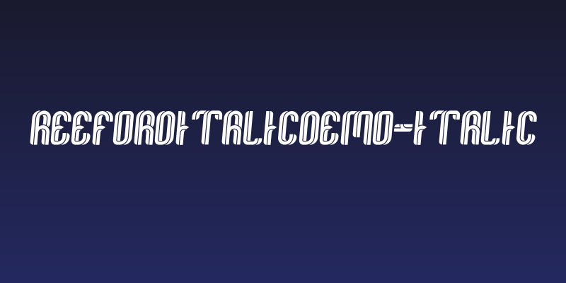 ReefordItalicDEMO-Italic Social Header