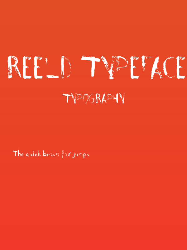 Reeld Typeface Poster