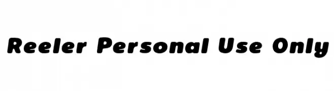 Reeler Personal Use Only  Frei Schriftart Herunterladen