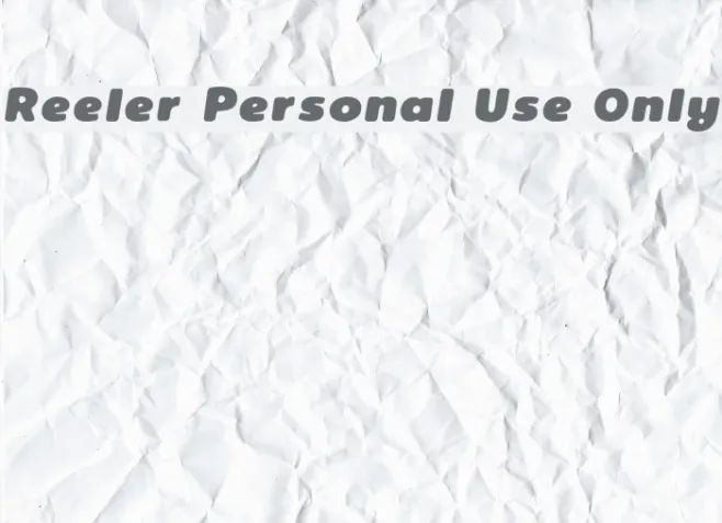 Reeler Personal Use Only Example 1