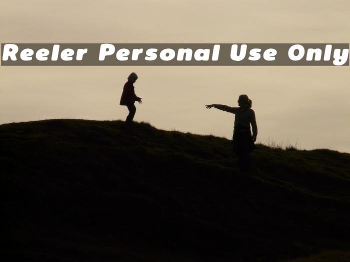Reeler Personal Use Only Font examples