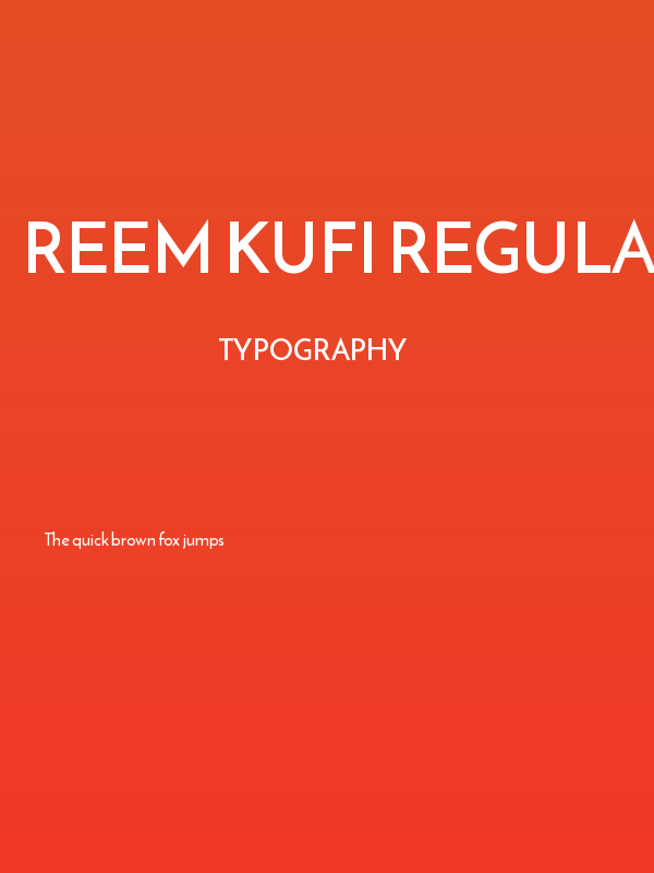Reem Kufi Regular Poster