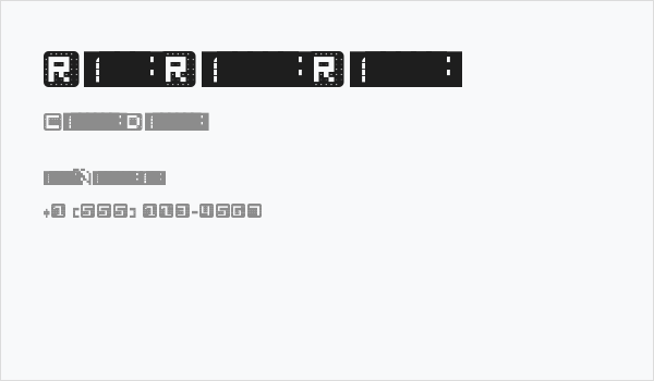 Reese Rounded Regular Business Card