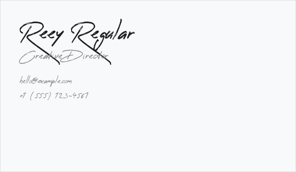 Reey Regular Business Card