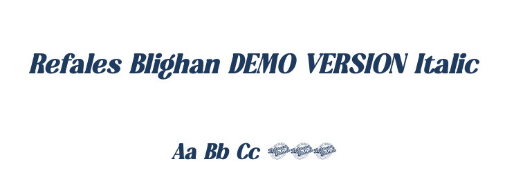 Refales Blighan DEMO VERSION Italic Font Preview