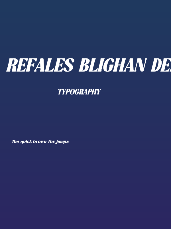 Refales Blighan DEMO VERSION Italic Poster