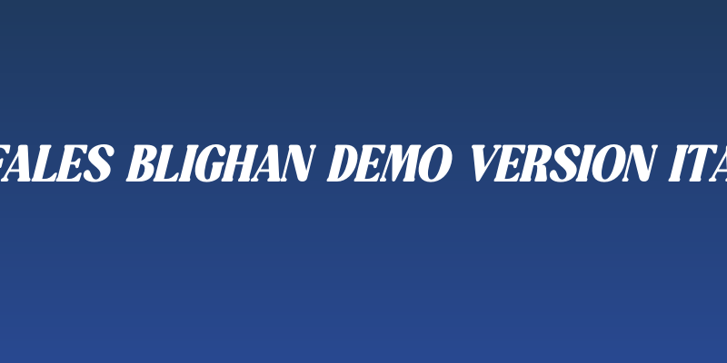 Refales Blighan DEMO VERSION Italic Social Header