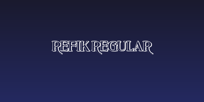 Refik Regular Social Header