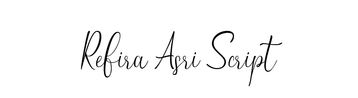 Refira Asri Script  font caratteri gratis