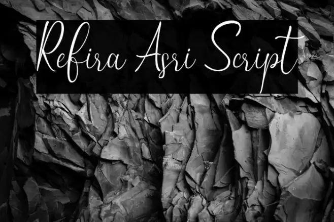 Refira Asri Script Font examples