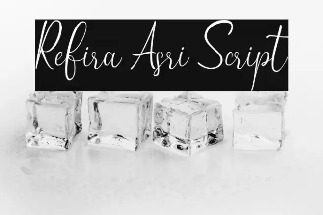 Refira Asri Script Font examples