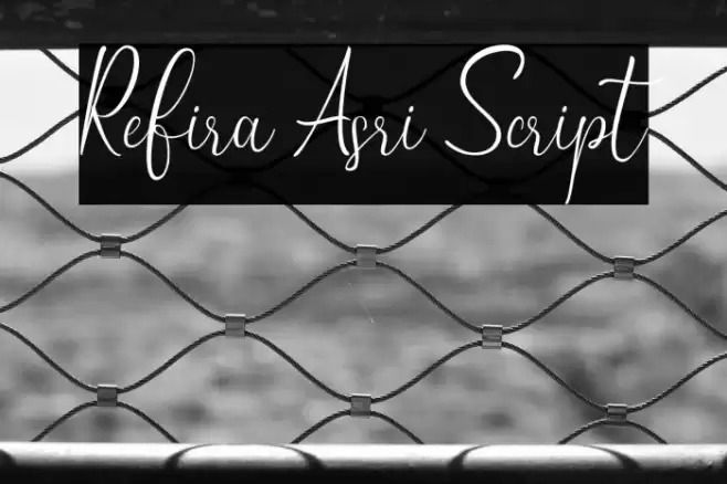Refira Asri Script Font examples