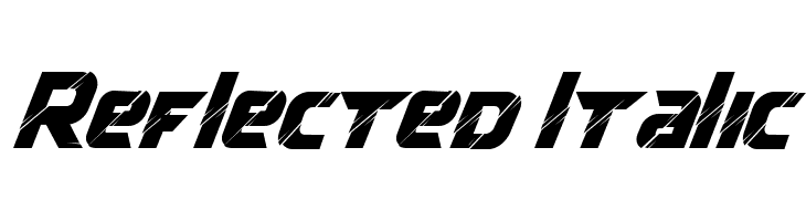 Reflected Italic  フリーフォントのダウンロード