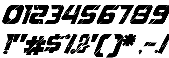 Reflected Italic Font OTHER CHARS