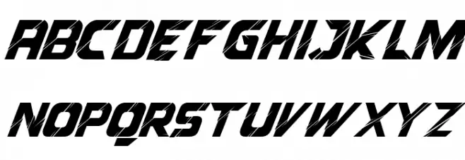 Reflected Italic Schriftart Groß