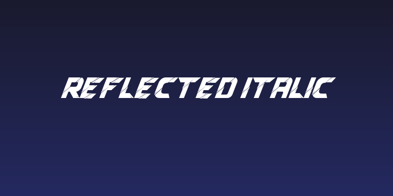 Reflected Italic Social Header