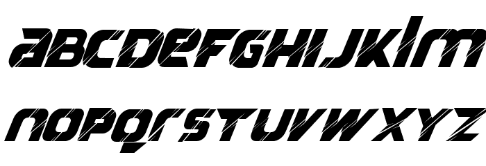 Reflected Italic Font LOWERCASE