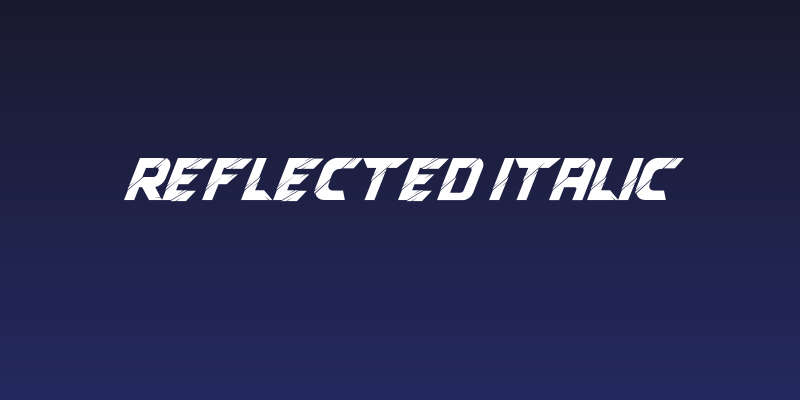 Reflected Italic Social Header