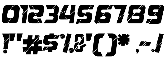 Reflected Font OTHER CHARS