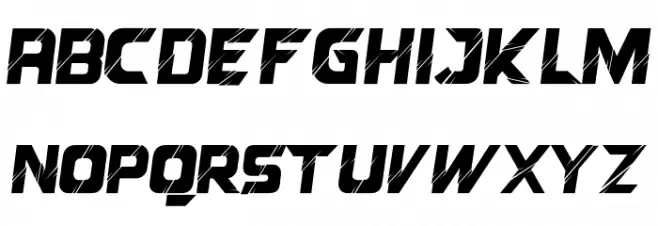 Reflected Schriftart Groß