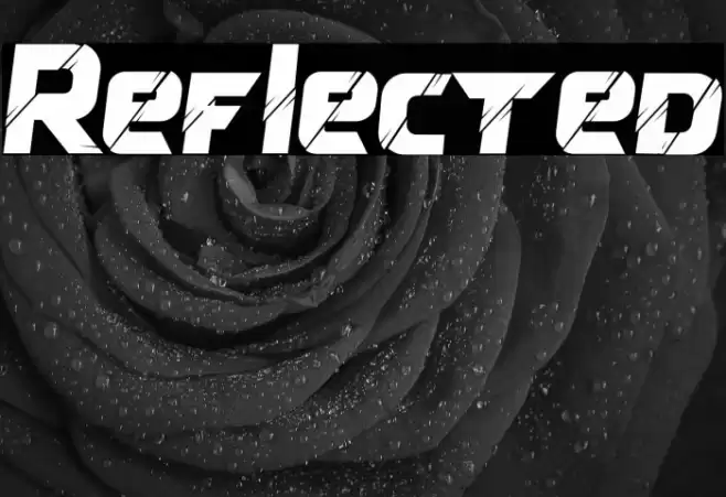 Reflected Font examples