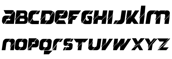 Reflected Font LOWERCASE