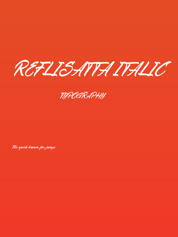 Reflisatta Italic Poster