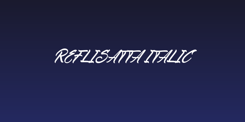 Reflisatta Italic Social Header