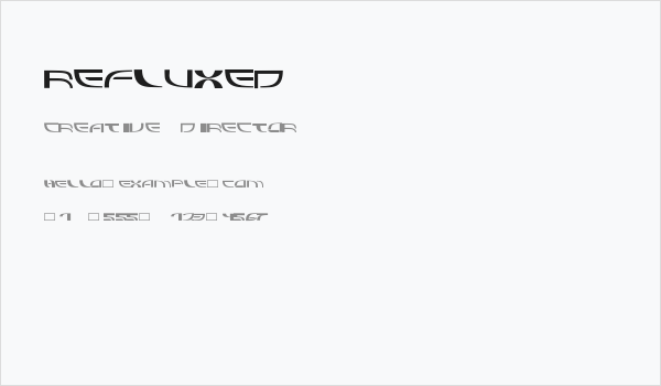 Refluxed Business Card