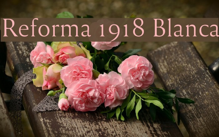 Reforma 1918 Blanca フォント examples