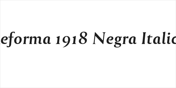 Reforma 1918 Negra Italica Logo