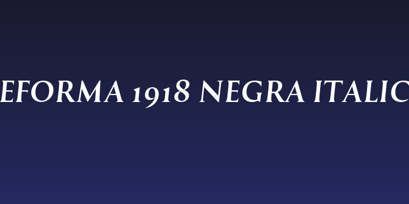 Reforma 1918 Negra Italica Social Header