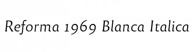 Reforma 1969 Blanca Italica  Fuentes Gratis Descargar
