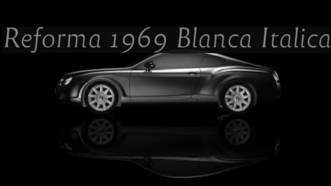 Reforma 1969 Blanca Italica Font examples