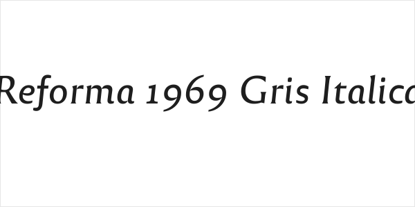 Reforma 1969 Gris Italica Logo
