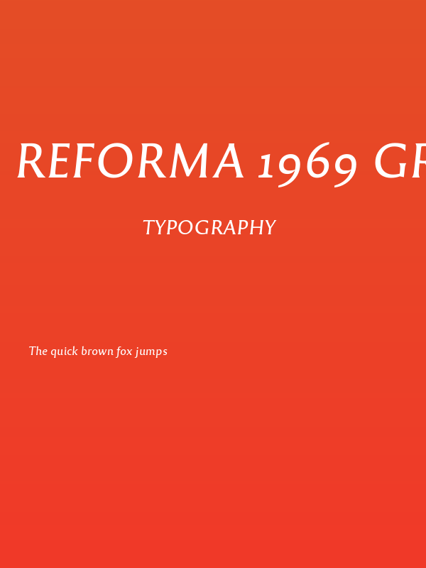 Reforma 1969 Gris Italica Poster