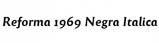 Reforma 1969 Negra Italica  Descarca Fonturi Gratis