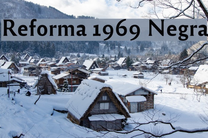 Reforma 1969 Negra Schriftart examples